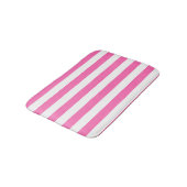 Hot-roze en witte strepen badmat (Gekanteld)