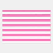 Hot-roze en witte strepen inpakpapier vel (Voorkant 3)