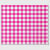 Hot-roze en witte vinnen |Groot patroon| Cadeaupapier (Vlak)
