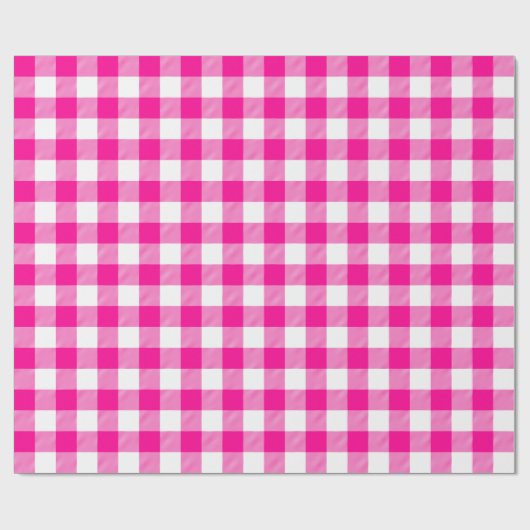 Hot-roze en witte vinnen |Groot patroon| Cadeaupapier (Vlak)
