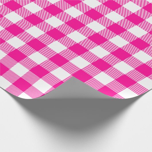 Hot-roze en witte vinnen |Groot patroon| Cadeaupapier (Hoek)