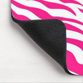 Hot-roze en witte zebrastripes Wilde dierlijke afd Muismat (Hoek)