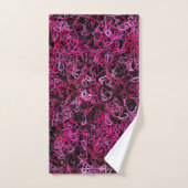 Hot-roze en zwart bad handdoek (Handdoek)