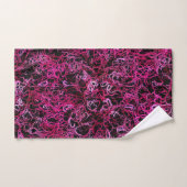 Hot-roze en zwart bad handdoek (Handdoek)