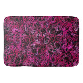 Hot-roze en zwart badmat (Voorkant)