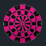 Hot-roze en zwart dartbord<br><div class="desc">Hot-roze en zwarte-dartboard</div>