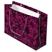 Hot-roze en zwart large cadeautasje (Voorkant Gekanteld)