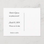 Hot Roze en Zwart Save the Date Foto Briefkaarten (Achterkant)