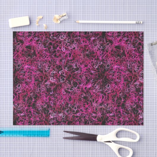 Hot-roze en zwart tissuepapier (Craft)