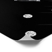 Hot-roze en zwart-witstation Glitter Sweet 16 Welk Poster (Hoek)