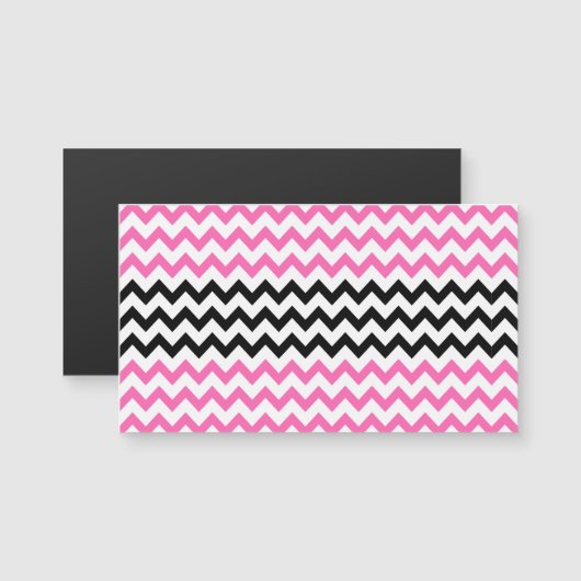 Hot-roze en zwarte Chevron van Shirley Taylor (Voorkant / Achterkant)