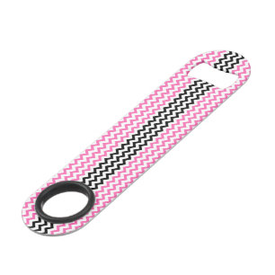 Hot-roze en zwarte Chevron van Shirley Taylor Speed Flessenopener