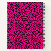Hot-roze en zwarte luipaard notitieboek (Achterkant)