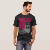 Hot-roze en zwarte werelden Beste mam T-shirt (Voorkant volledig)