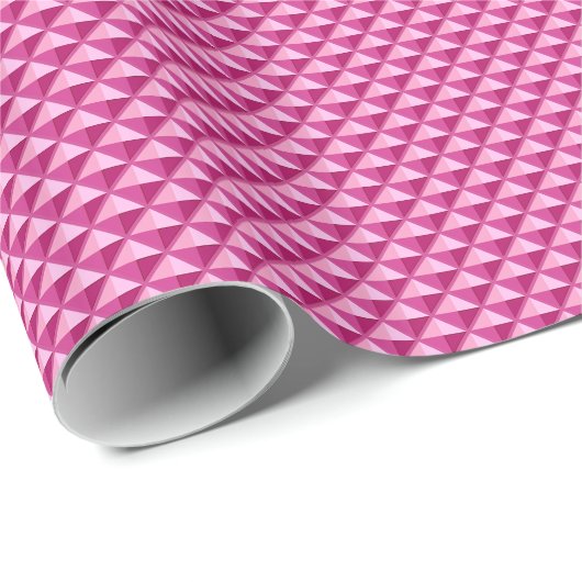 Hot roze, enamel look, bestudeerd raster cadeaupapier (Rol Hoek)