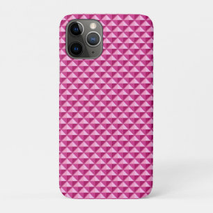 Hot roze, enamel look, bestudeerd raster iPhone 11 pro hoesje