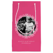 Hot-roze Fancy draden Foto-Lijst Klein Cadeauzakje (Voorkant)