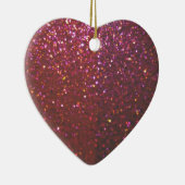 Hot-roze faux Sparkles & Glitter - Glam & Girly Keramisch Ornament (Rechts)