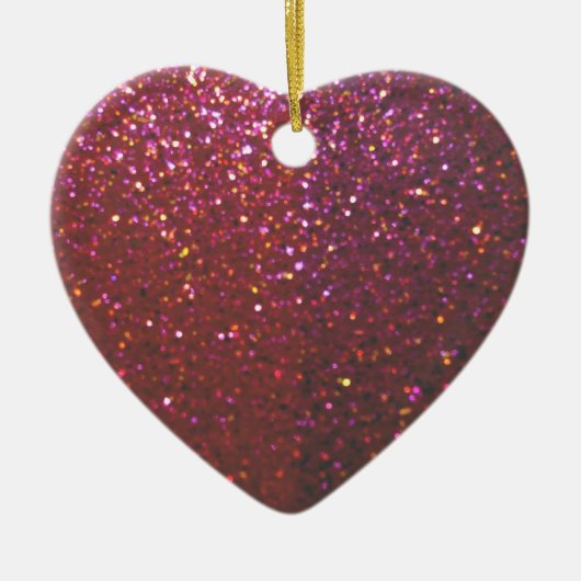 Hot-roze faux Sparkles & Glitter - Glam & Girly Keramisch Ornament (Voorkant)