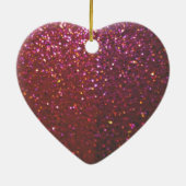 Hot-roze faux Sparkles & Glitter - Glam & Girly Keramisch Ornament (Achterkant)