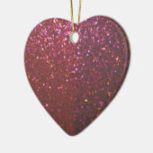 Hot-roze faux Sparkles & Glitter - Glam & Girly Keramisch Ornament (Links)