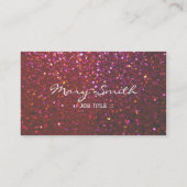 Hot-roze faux Sparkles & Glitter visitekaartjes (Achterkant)