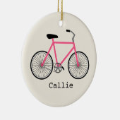 Hot-roze fiets - Aangepaste versiering Keramisch Ornament (Rechts)