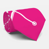 Hot-roze fietscyclus stropdas (Opgerold)