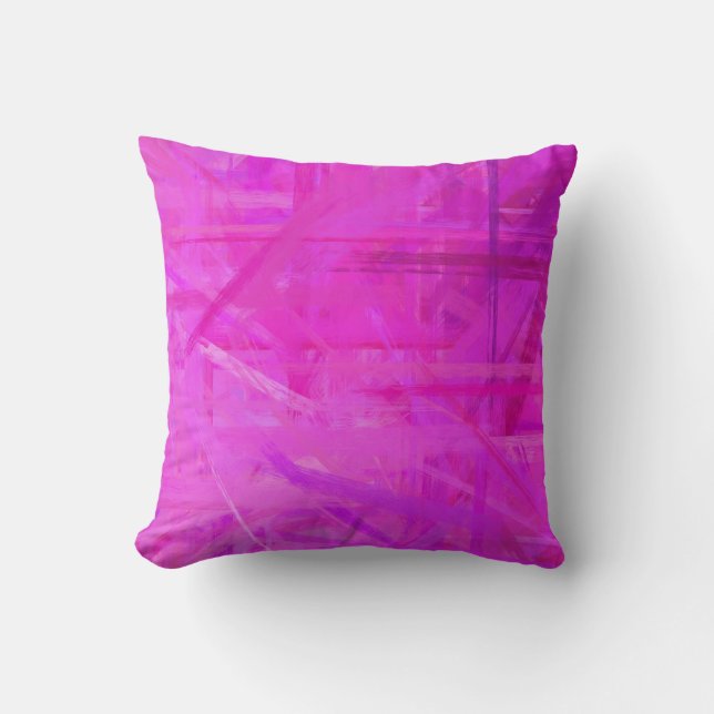 Hot-roze, fijne gekleurde stijl kussen (Voorkant)