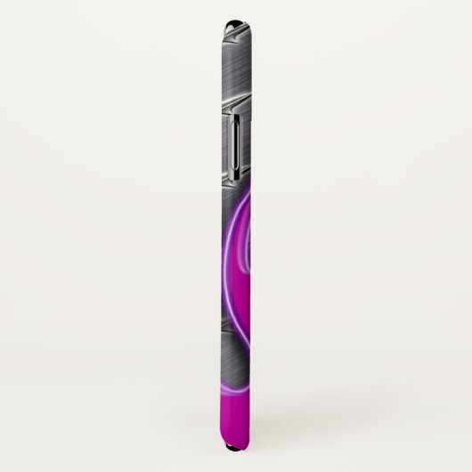 Hot Roze flames Hot Rod Diamondplate Case-Mate iPhone Case (Achterkant / rechts)