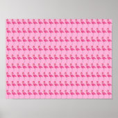 Hot-roze Flamingo Flamingos Tropical Bird Poster (Voorkant)