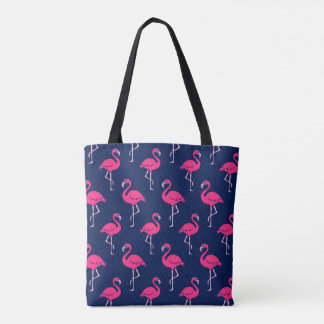 Hot-roze Flamingo patroon Tote Bag