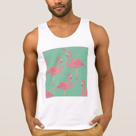 Hot-roze, flamingo, polka dot, blauwgroen, piek, h t-shirt