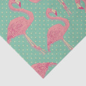Hot-roze, flamingo, polka dot, blauwgroen, piek, h tissuepapier (Detail)