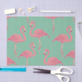 Hot-roze, flamingo, polka dot, blauwgroen, piek, h tissuepapier (Craft)