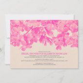 Hot-roze Floral Bridal Shower-uitnodigingen Kaart (Voorkant)