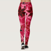 Hot-roze Floral Leggings (Achterkant)