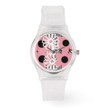 Hot-roze Floral Watch