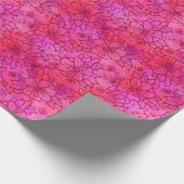 Hot-Roze Floral-wrappingpapier Cadeaupapier (Hoek)