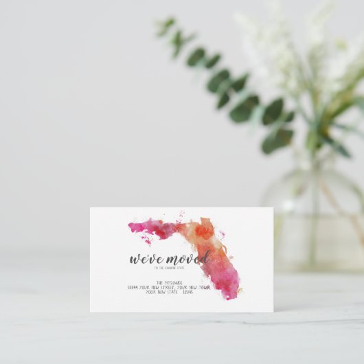 Hot-Roze Florida Verplaatsende Aankondiging Tussen (Staand voorkant)