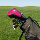 Hot-roze foliezakleder Alligator Afbeelding logo Golfheadcover (Insitu)