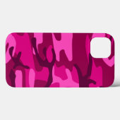 Hot roze fuchsia camo camouflage meisjespatroon Case-Mate iPhone case (Achterkant (horizontaal))