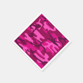 Hot roze fuchsia camo camouflage meisjespatroon servet (Hoek)