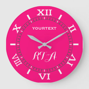 Hot-roze Fuchsia Decor Dial Gemakkelijk aangepast Grote Klok
