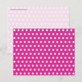 Hot-roze Fuchsia en White Polka Dots Pattern Gift Briefkaart (Voorkant / Achterkant)