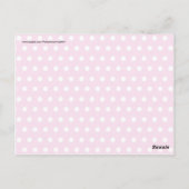 Hot-roze Fuchsia en White Polka Dots Pattern Gift Briefkaart (Achterkant)