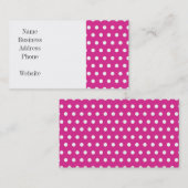 Hot-roze Fuchsia en White Polka Dots Pattern Gift Visitekaartje (Voorkant / Achterkant)