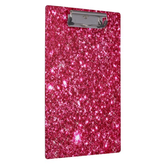 hot roze fuchsia minuscule sequentie glitter print klembord (Rechts)