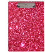 hot roze fuchsia minuscule sequentie glitter print klembord (Voorkant)