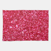 hot roze fuchsia minuscule sequentie glitter print theedoek (Horizontaal)